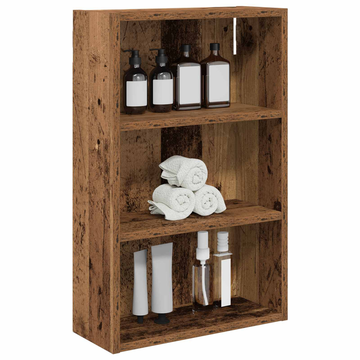 vidaXL Bathroom Wall Cabinet Old Wood 40 x 16 x 62.5 cm