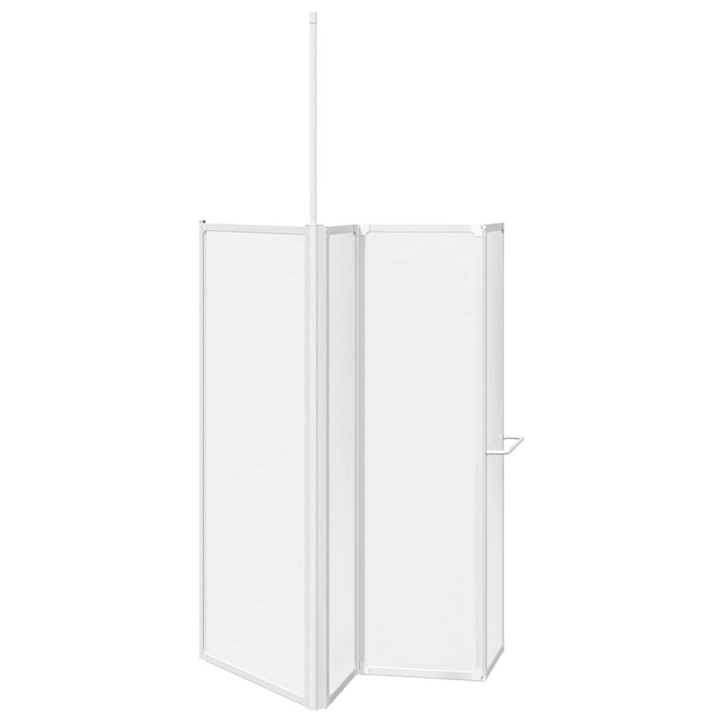 vidaXL Bath Screen Frosted 120 x 70 x 137 cm Aluminium & PP Panel