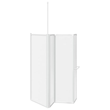 vidaXL Bath Screen Frosted 120 x 70 x 137 cm Aluminium & PP Panel
