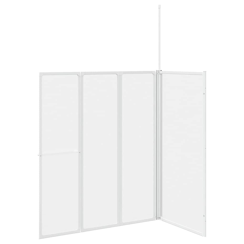 vidaXL Bath Screen Frosted 120 x 70 x 137 cm Aluminium & PP Panel