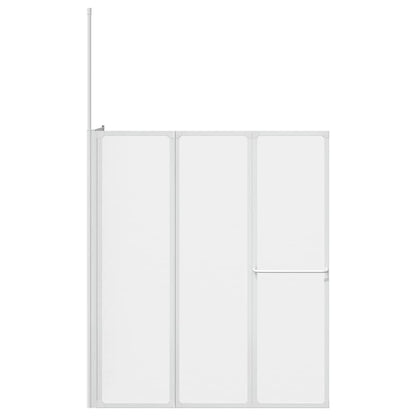 vidaXL Bath Screen Frosted 120 x 70 x 137 cm Aluminium & PP Panel