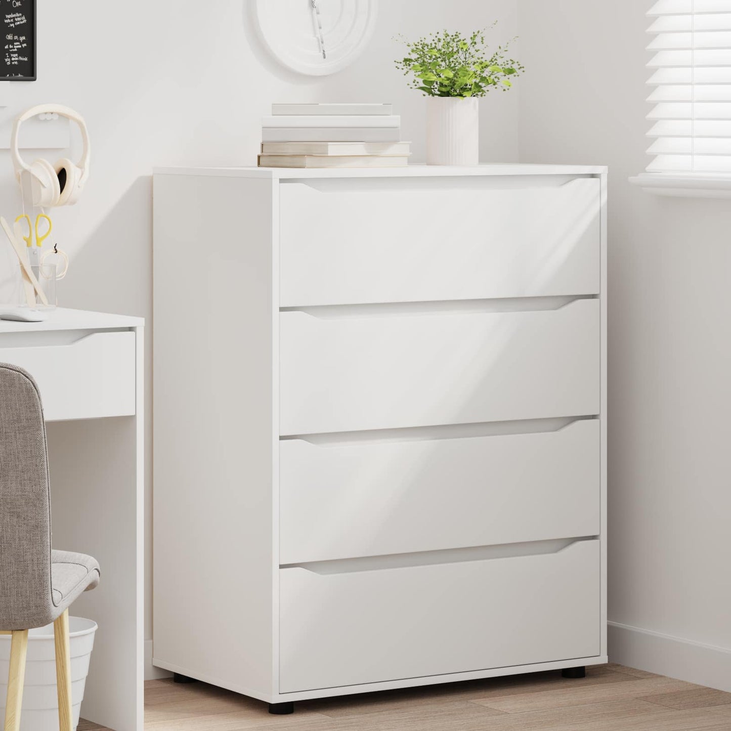 vidaXL Storage Cabinets White 80 x 48 x 105 cm Engineered Wood