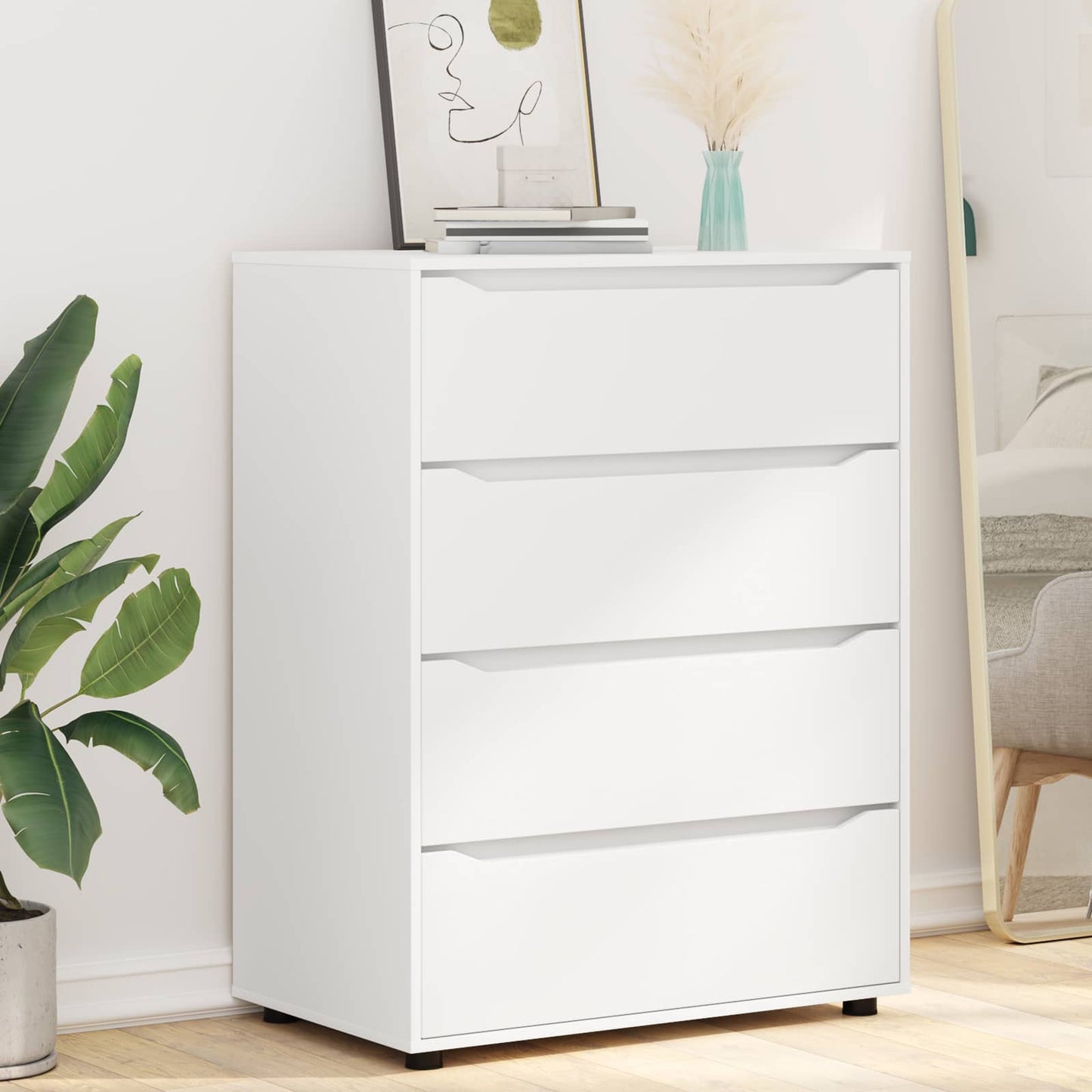 vidaXL Storage Cabinets White 80 x 48 x 105 cm Engineered Wood