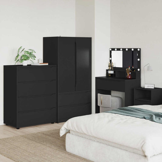 vidaXL Storage Cabinets Black 80 x 48 x 105 cm Engineered Wood