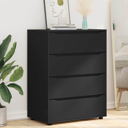 vidaXL Storage Cabinets Black 80 x 48 x 105 cm Engineered Wood