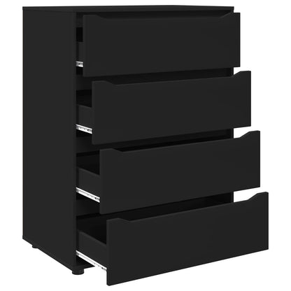 vidaXL Storage Cabinets Black 80 x 48 x 105 cm Engineered Wood