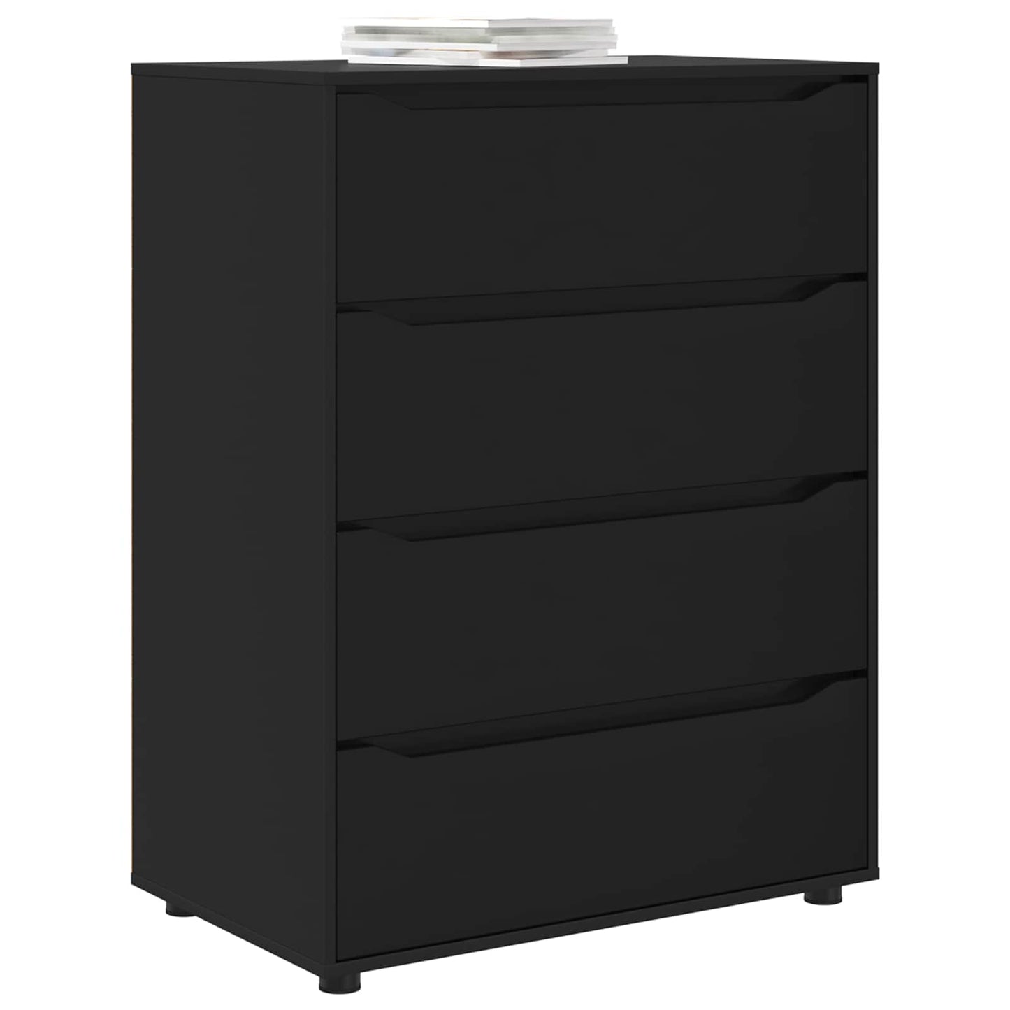 vidaXL Storage Cabinets Black 80 x 48 x 105 cm Engineered Wood