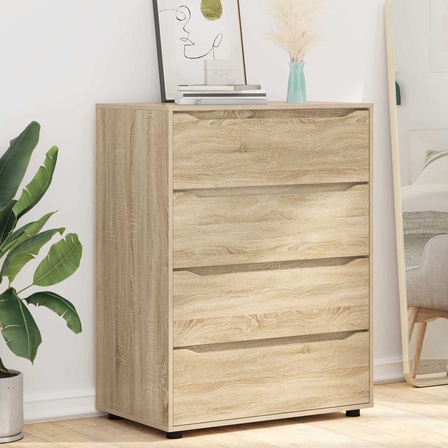 vidaXL Storage Cabinets Sonoma Oak 80 x 48 x 105 cm Engineered Wood