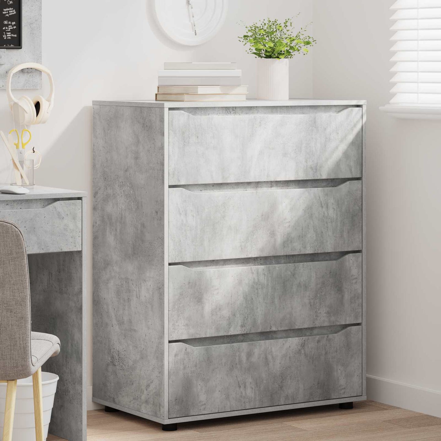 vidaXL Storage Cabinets Concrete Grey 80 x 48 x 105 cm Engineered Wood