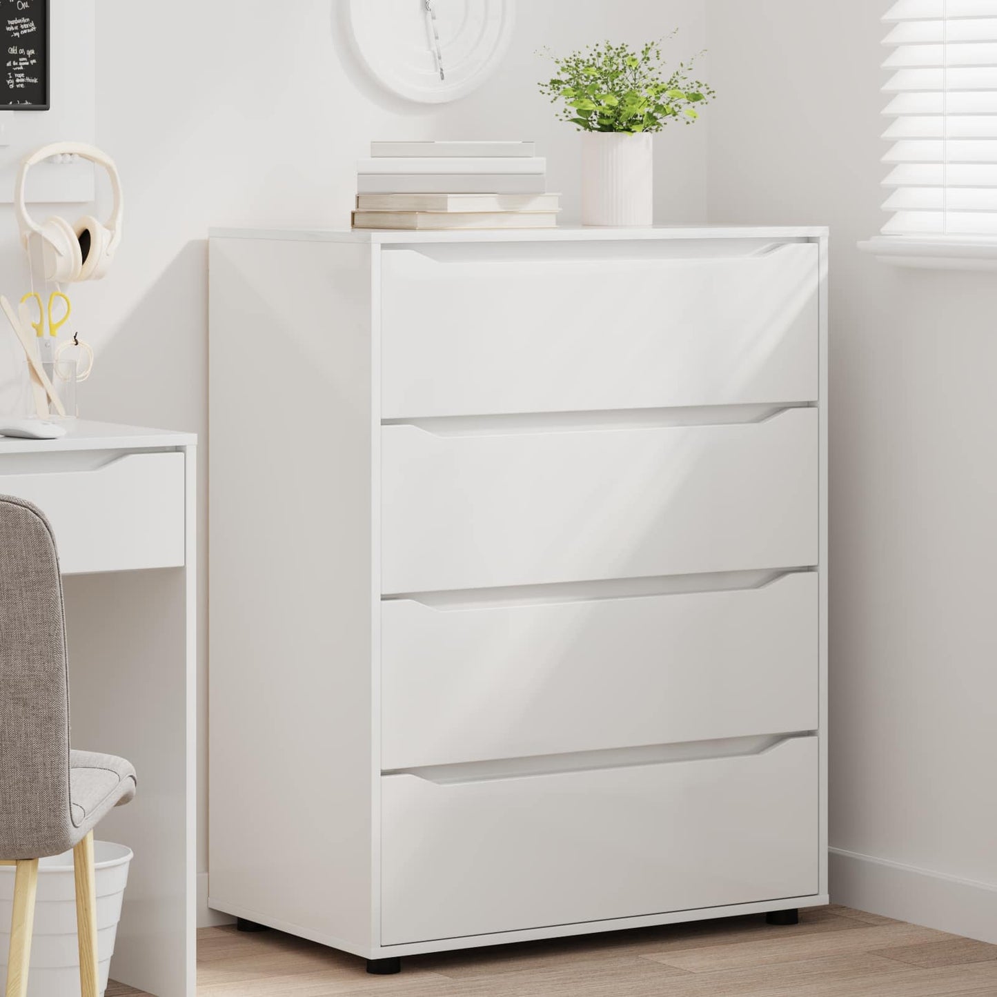 vidaXL Storage Cabinets High Gloss White 80 x 48 x 105 cm