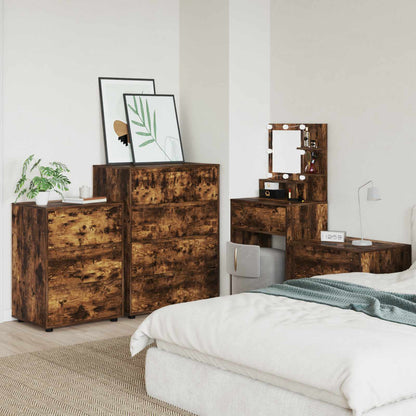 vidaXL Storage Cabinets Smoked Oak 80 x 48 x 105 cm Engineered Wood