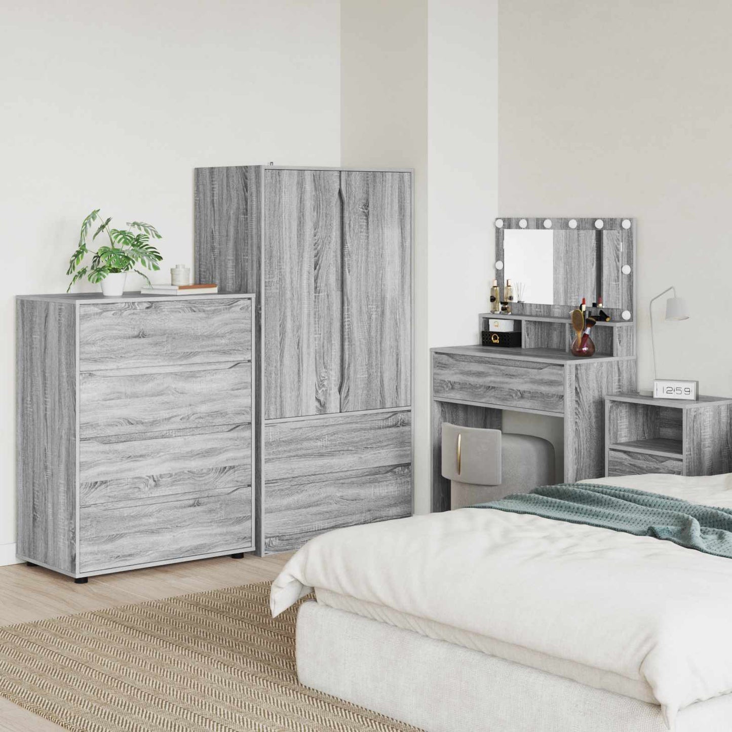 vidaXL Storage Cabinets Grey Sonoma 80 x 48 x 105 cm Engineered Wood