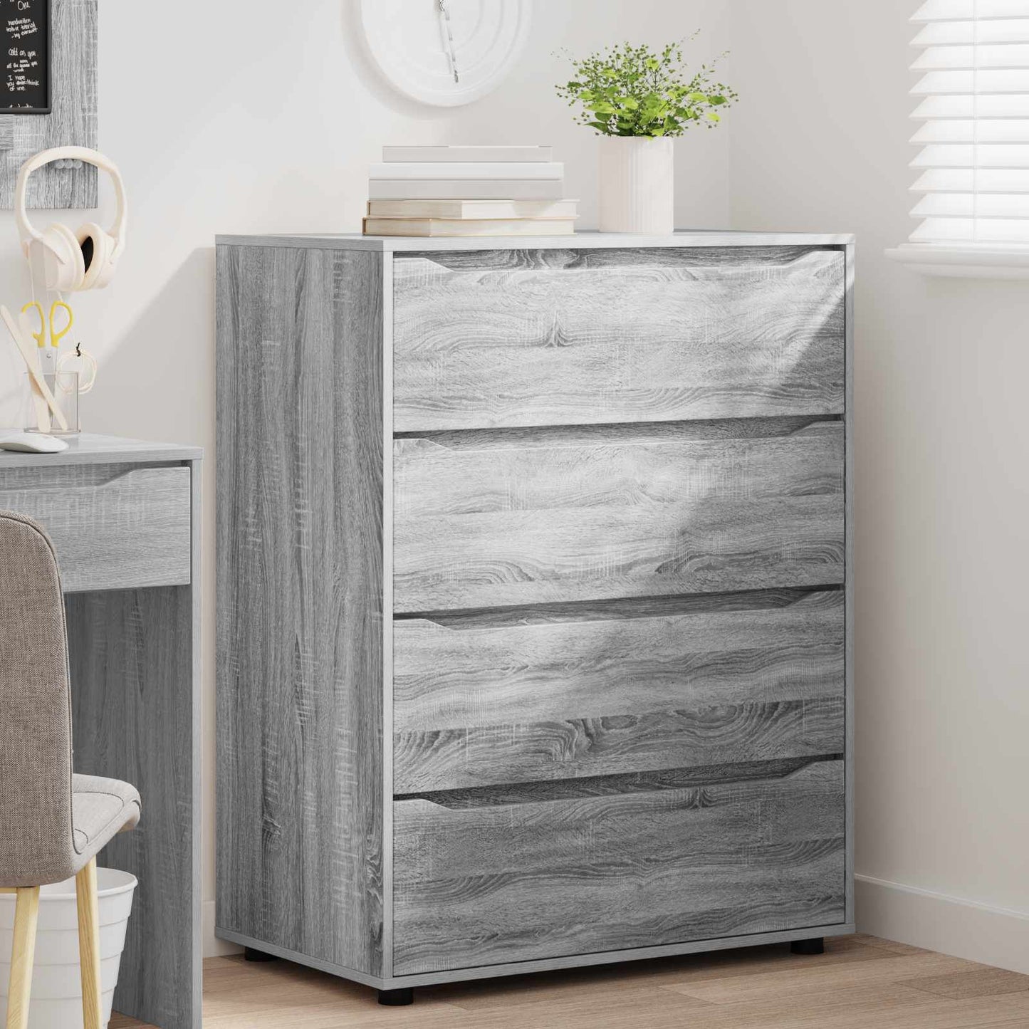 vidaXL Storage Cabinets Grey Sonoma 80 x 48 x 105 cm Engineered Wood