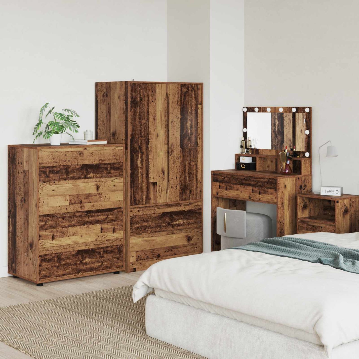 vidaXL Storage Cabinets Old Wood 80 x 48 x 105 cm Engineered Wood