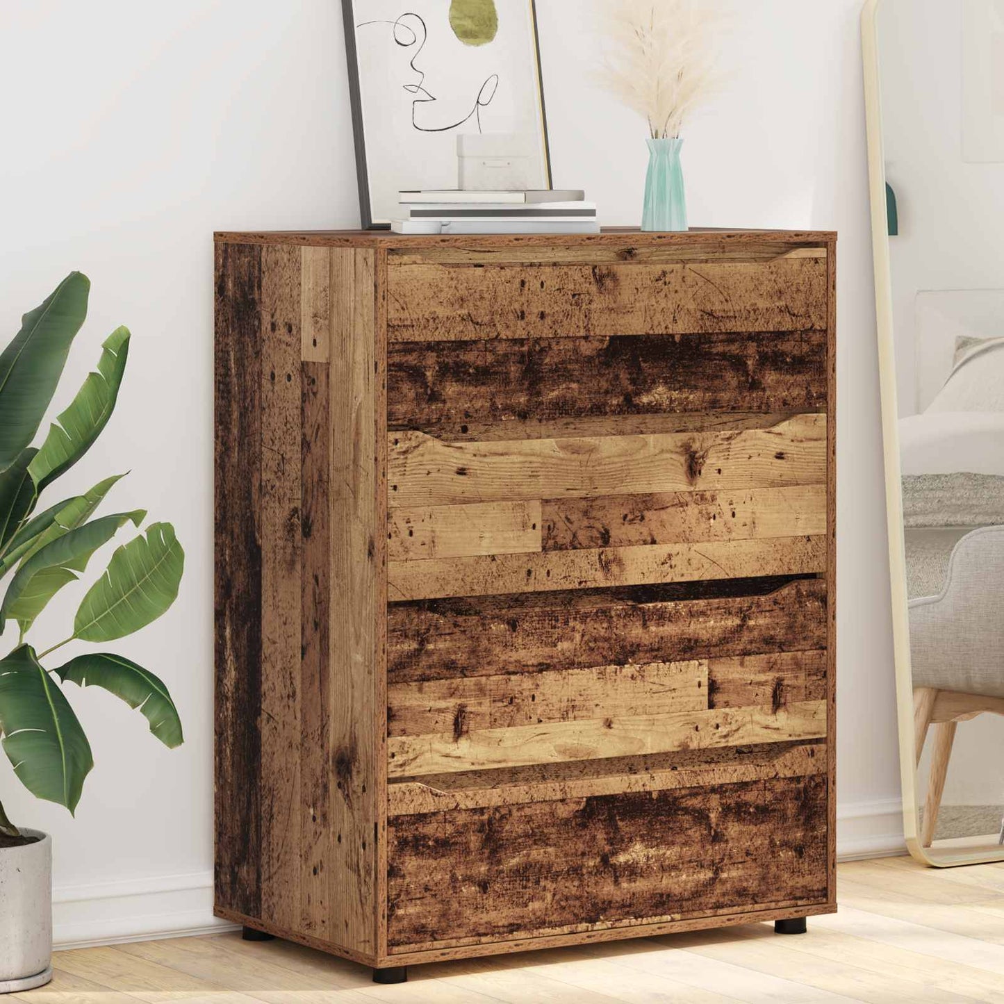 vidaXL Storage Cabinets Old Wood 80 x 48 x 105 cm Engineered Wood