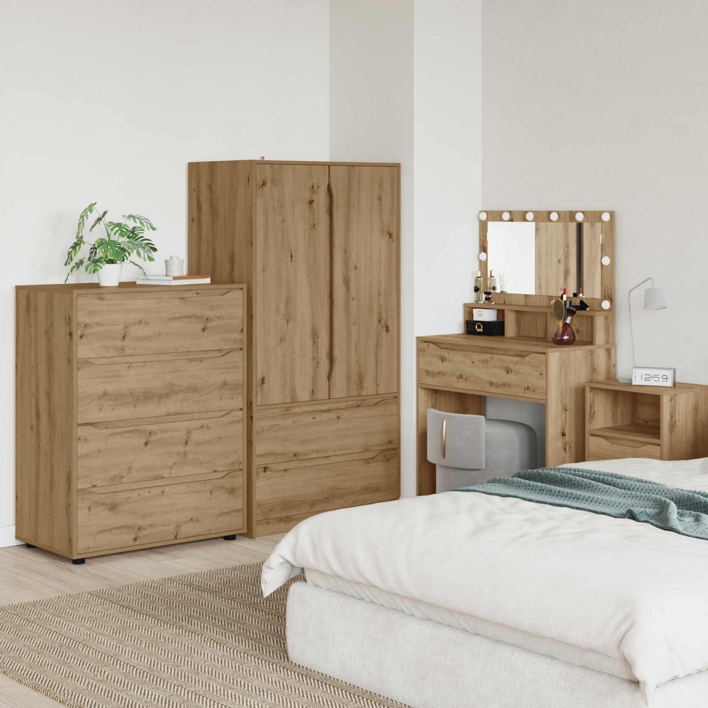 vidaXL Storage Cabinets 80 x 48 x 105 cm Engineered Wood Artisan Oak