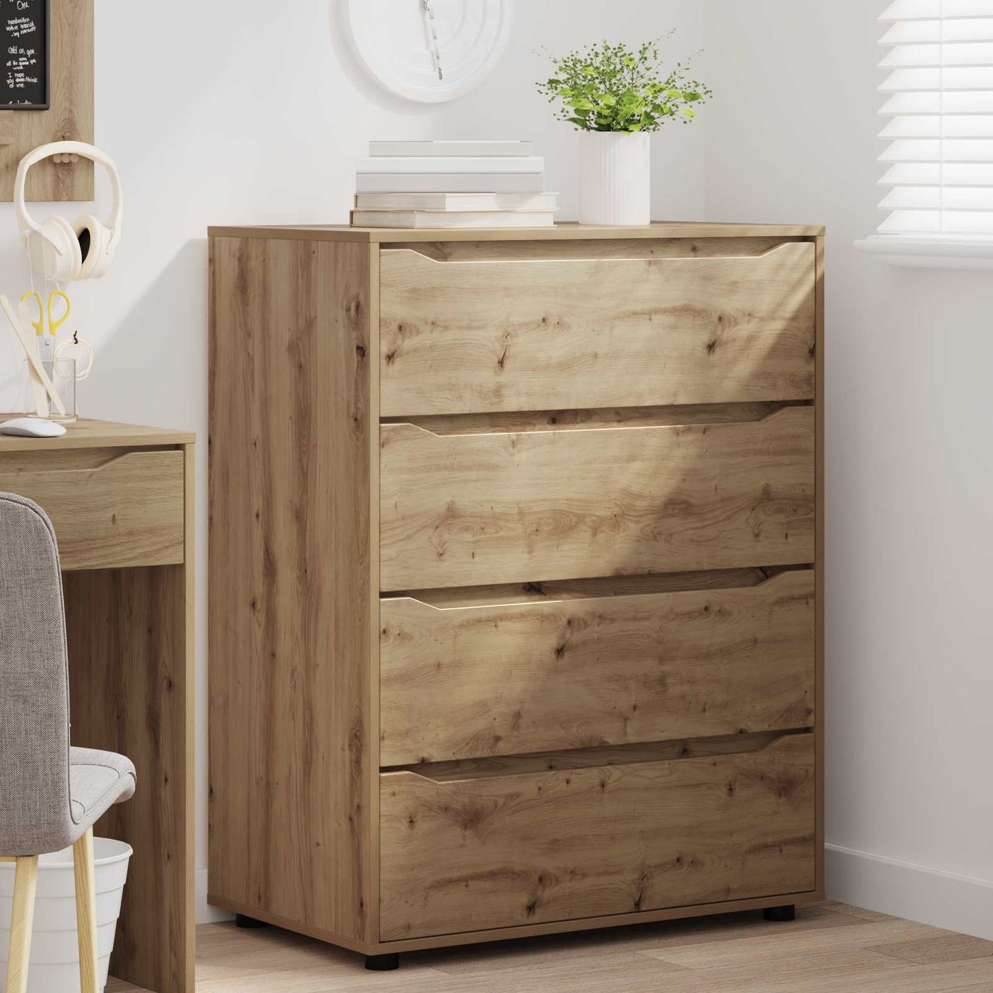 vidaXL Storage Cabinets 80 x 48 x 105 cm Engineered Wood Artisan Oak