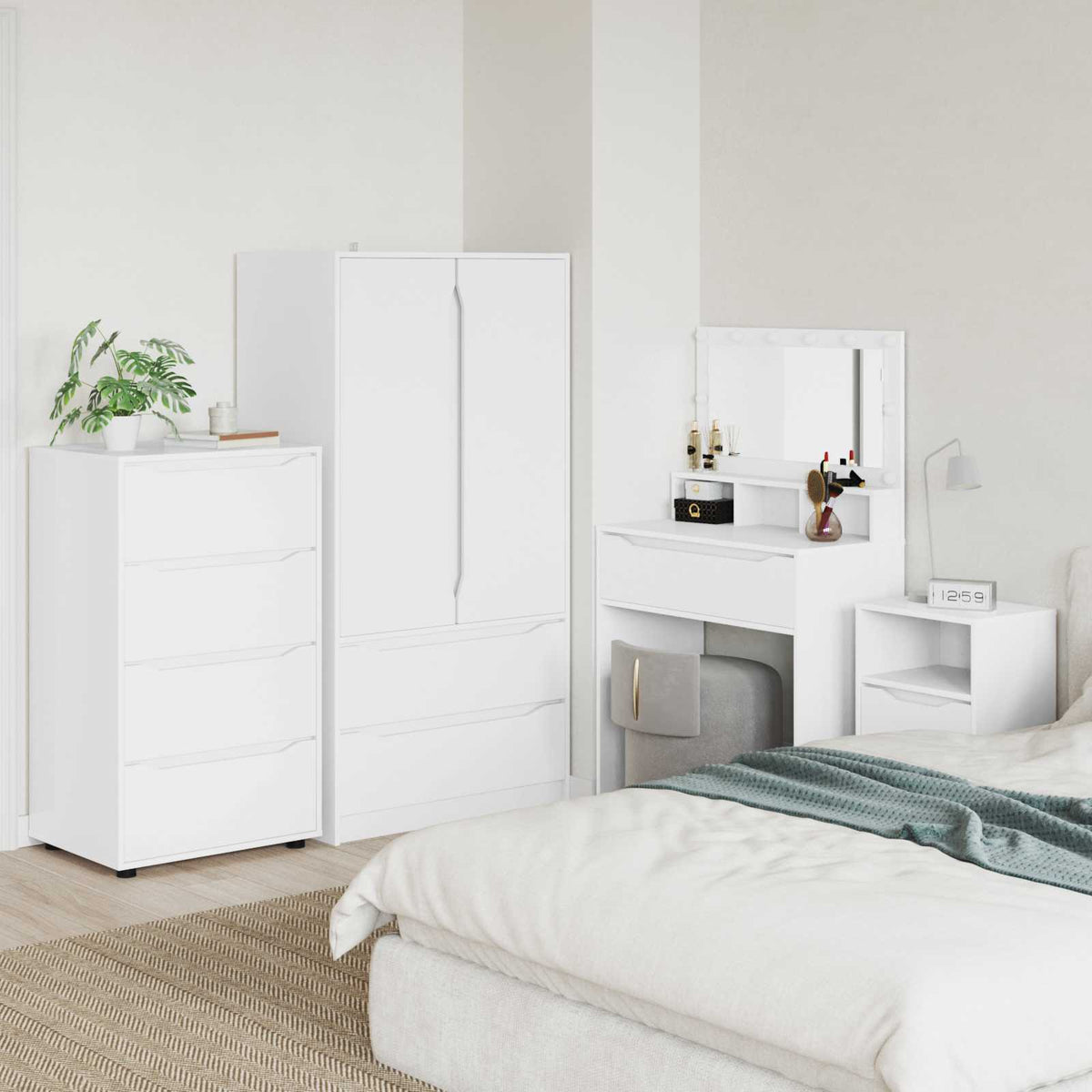 vidaXL Storage Cabinets 60 x 48 x 105 cm Engineered Wood White