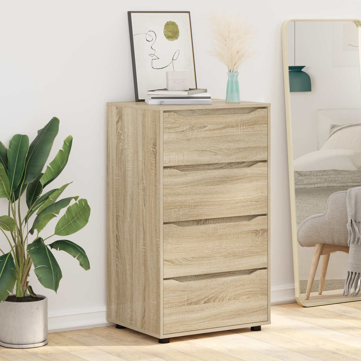 vidaXL Storage Cabinets 60 x 48 x 105 cm Engineered Wood Sonoma Oak