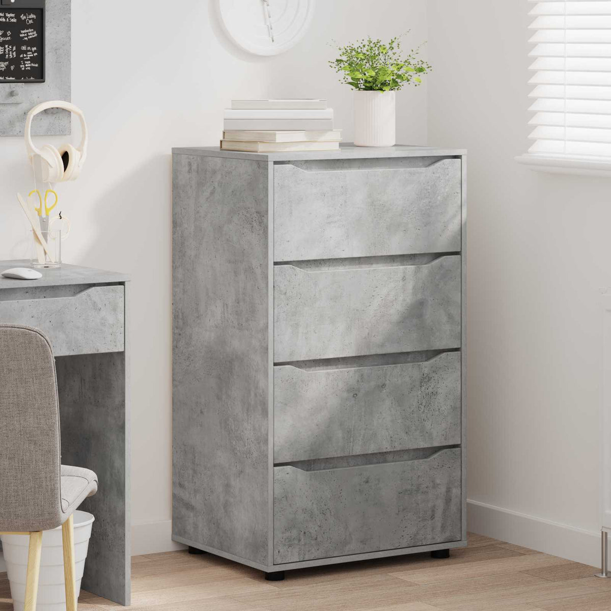 vidaXL Storage Cabinets 60 x 48 x 105 cm Engineered Wood Concrete Grey