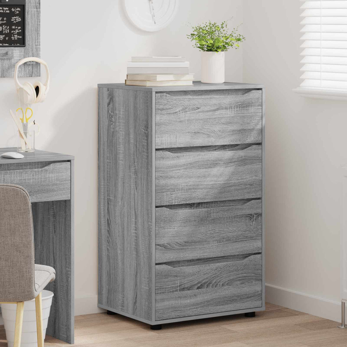 vidaXL Storage Cabinets 60 x 48 x 105 cm Engineered Wood Grey Sonoma