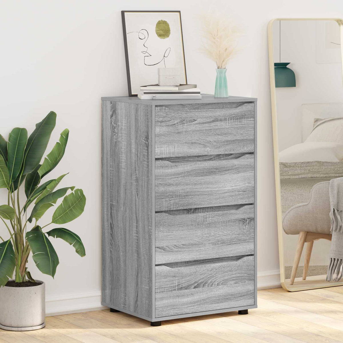 vidaXL Storage Cabinets 60 x 48 x 105 cm Engineered Wood Grey Sonoma