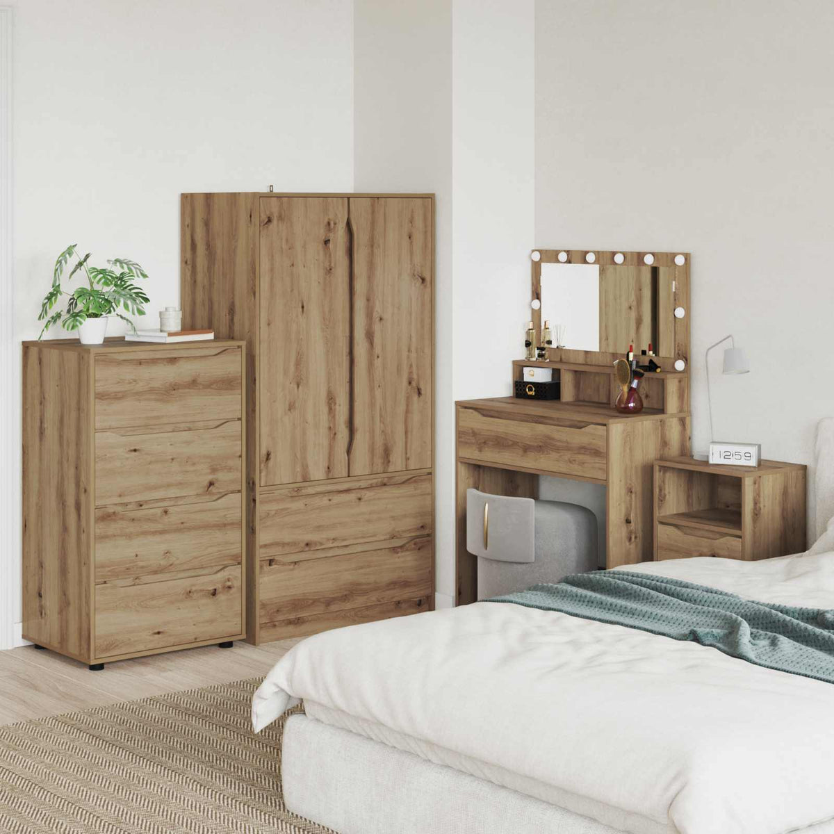 vidaXL Storage Cabinets 60 x 48 x 105 cm Engineered Wood Artisan Oak