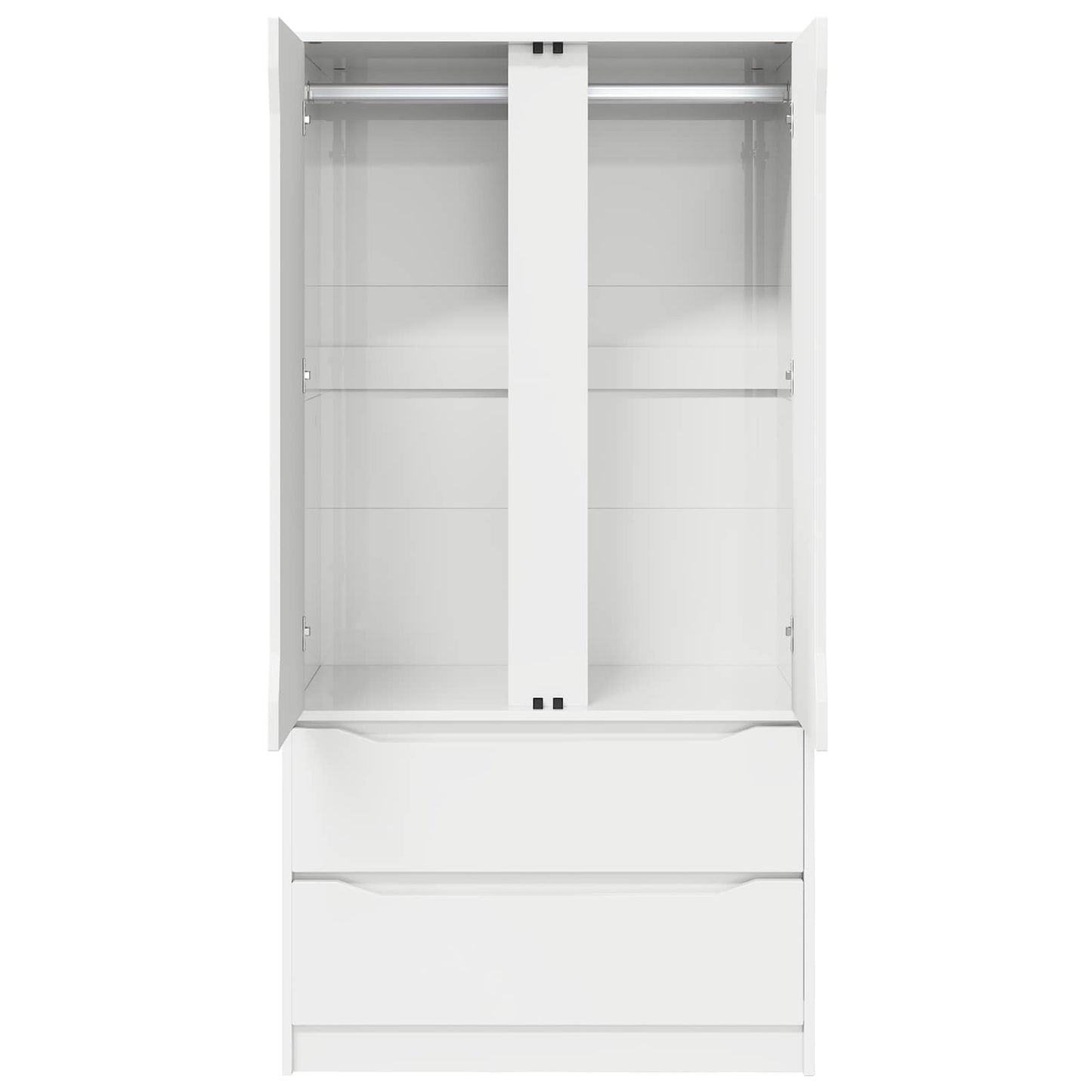 vidaXL Wardrobe with Drawer White 79.5 x 49 x 156 cm Engineered Wood