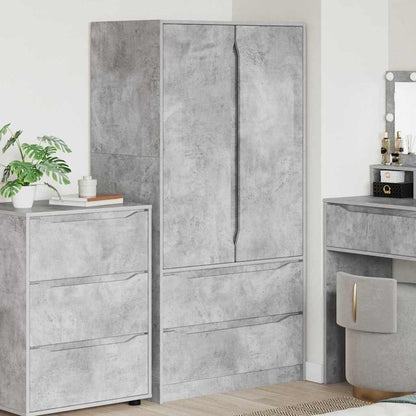 vidaXL Wardrobe Concrete Grey 79.5 x 49 x 156 cm Engineered Wood