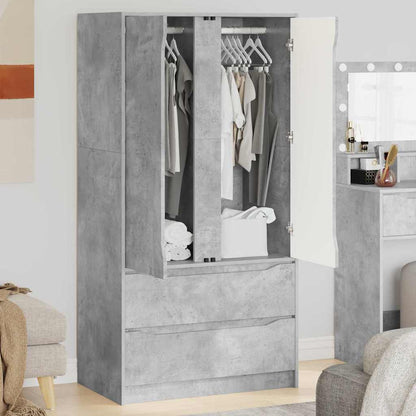 vidaXL Wardrobe Concrete Grey 79.5 x 49 x 156 cm Engineered Wood