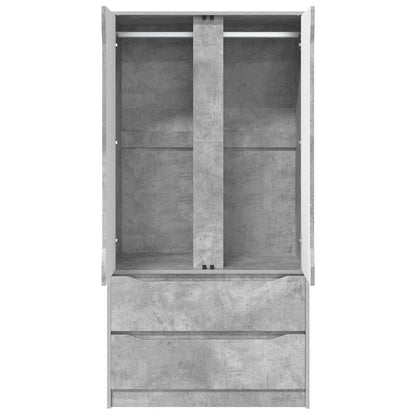 vidaXL Wardrobe Concrete Grey 79.5 x 49 x 156 cm Engineered Wood