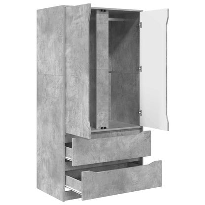 vidaXL Wardrobe Concrete Grey 79.5 x 49 x 156 cm Engineered Wood