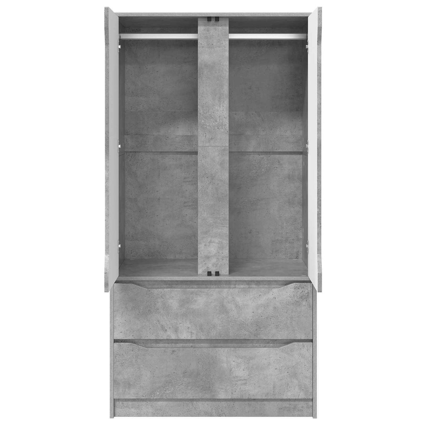 vidaXL Wardrobe Concrete Grey 79.5 x 49 x 156 cm Engineered Wood
