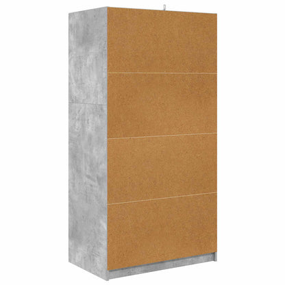 vidaXL Wardrobe Concrete Grey 79.5 x 49 x 156 cm Engineered Wood