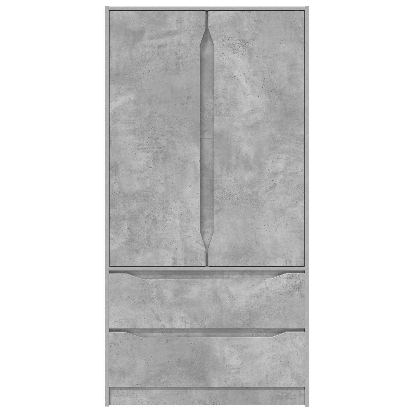 vidaXL Wardrobe Concrete Grey 79.5 x 49 x 156 cm Engineered Wood