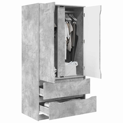 vidaXL Wardrobe Concrete Grey 79.5 x 49 x 156 cm Engineered Wood