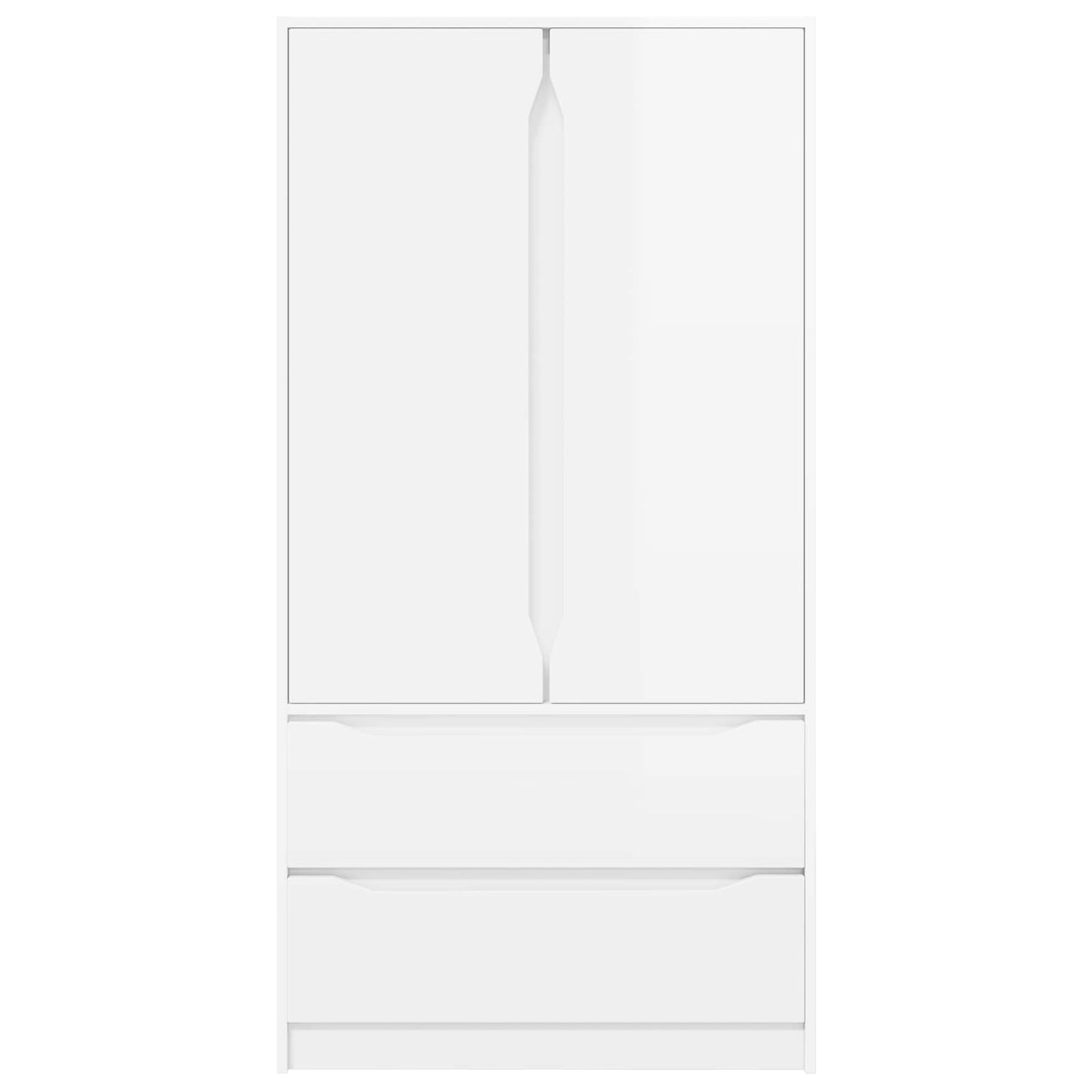 vidaXL Wardrobe High Gloss White 79.5 x 49 x 156 cm Engineered Wood