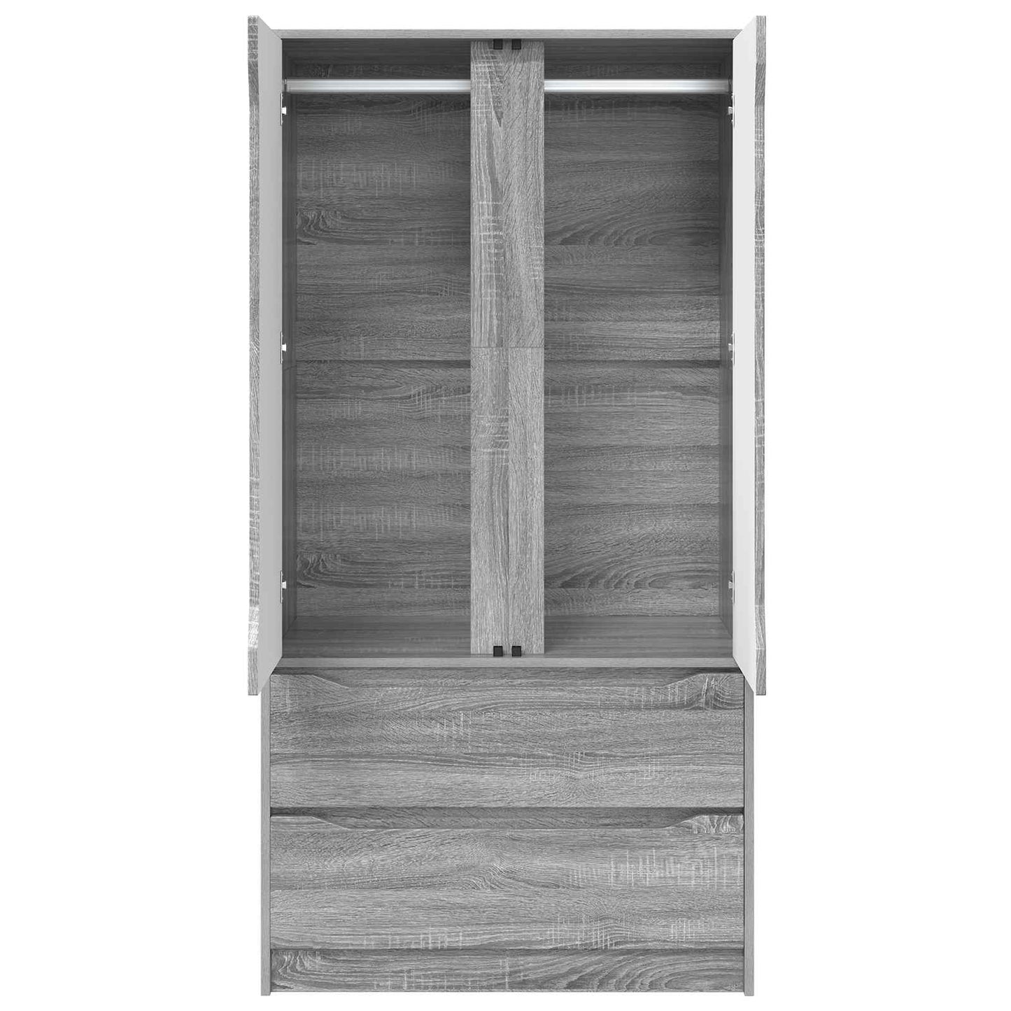 vidaXL Wardrobe Manual Grey Sonoma 79.5 x 49 x 156 cm Engineered Wood