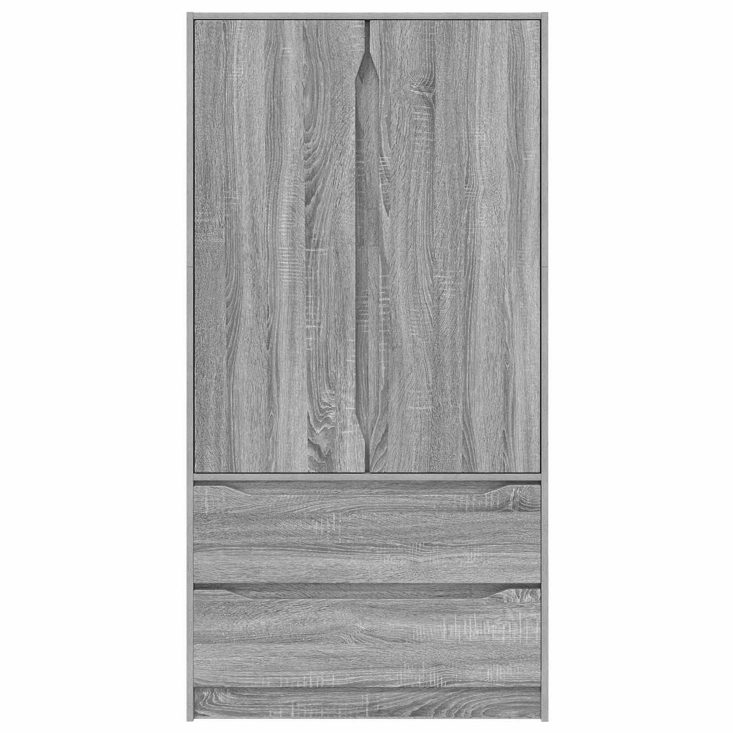 vidaXL Wardrobe Manual Grey Sonoma 79.5 x 49 x 156 cm Engineered Wood