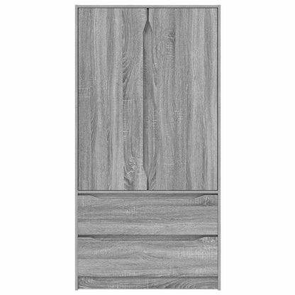 vidaXL Wardrobe Manual Grey Sonoma 79.5 x 49 x 156 cm Engineered Wood