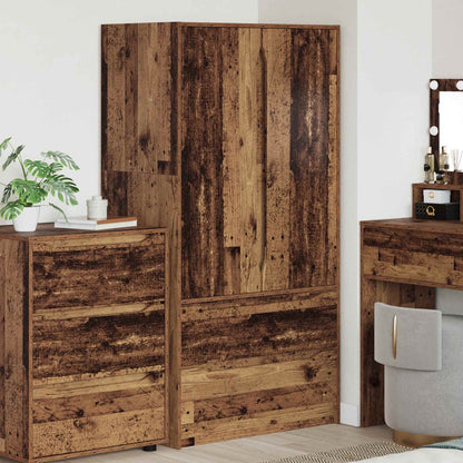 vidaXL Wardrobe with Door Old Wood 79.5 x 49 x 156 cm Engineered Wood