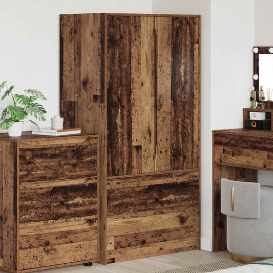 vidaXL Wardrobe with Door Old Wood 79.5 x 49 x 156 cm Engineered Wood