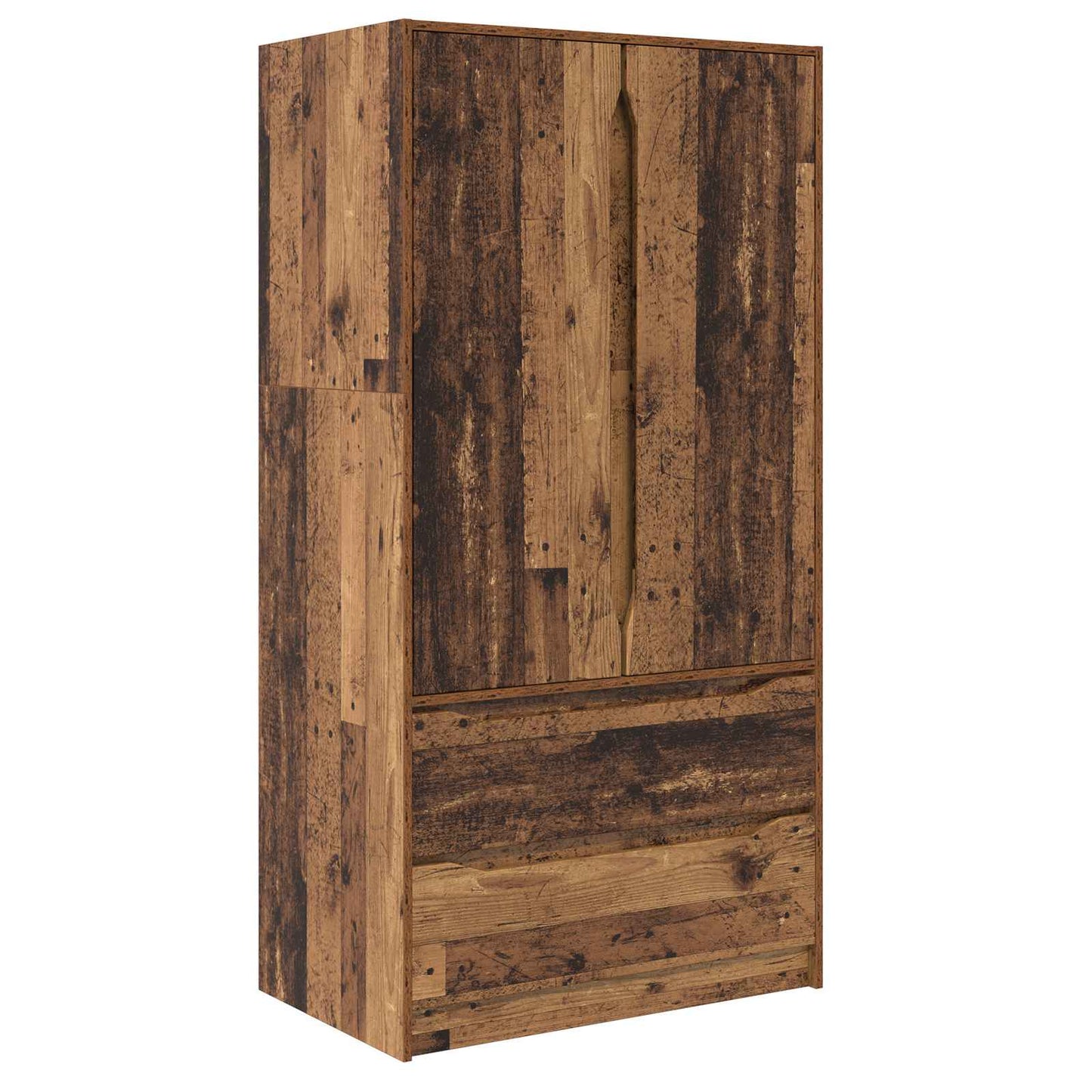 vidaXL Wardrobe with Door Old Wood 79.5 x 49 x 156 cm Engineered Wood