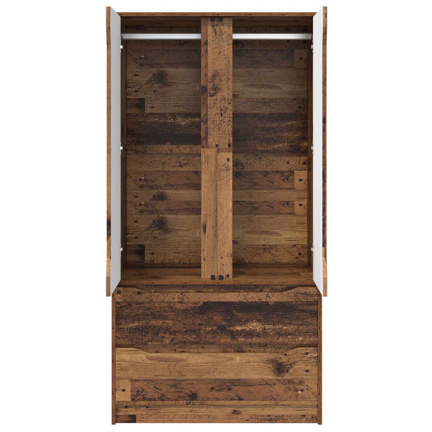 vidaXL Wardrobe with Door Old Wood 79.5 x 49 x 156 cm Engineered Wood