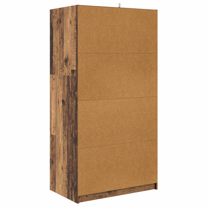 vidaXL Wardrobe with Door Old Wood 79.5 x 49 x 156 cm Engineered Wood