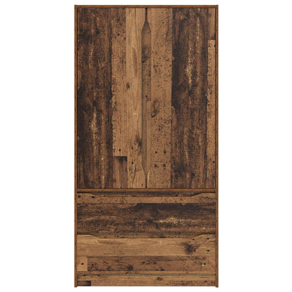 vidaXL Wardrobe with Door Old Wood 79.5 x 49 x 156 cm Engineered Wood