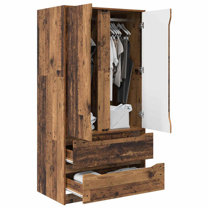 vidaXL Wardrobe with Door Old Wood 79.5 x 49 x 156 cm Engineered Wood