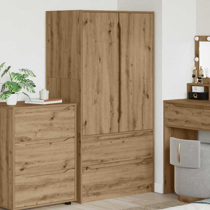 vidaXL Wardrobe Manual Artisan Oak 79.5 x 49 x 156 cm Engineered Wood
