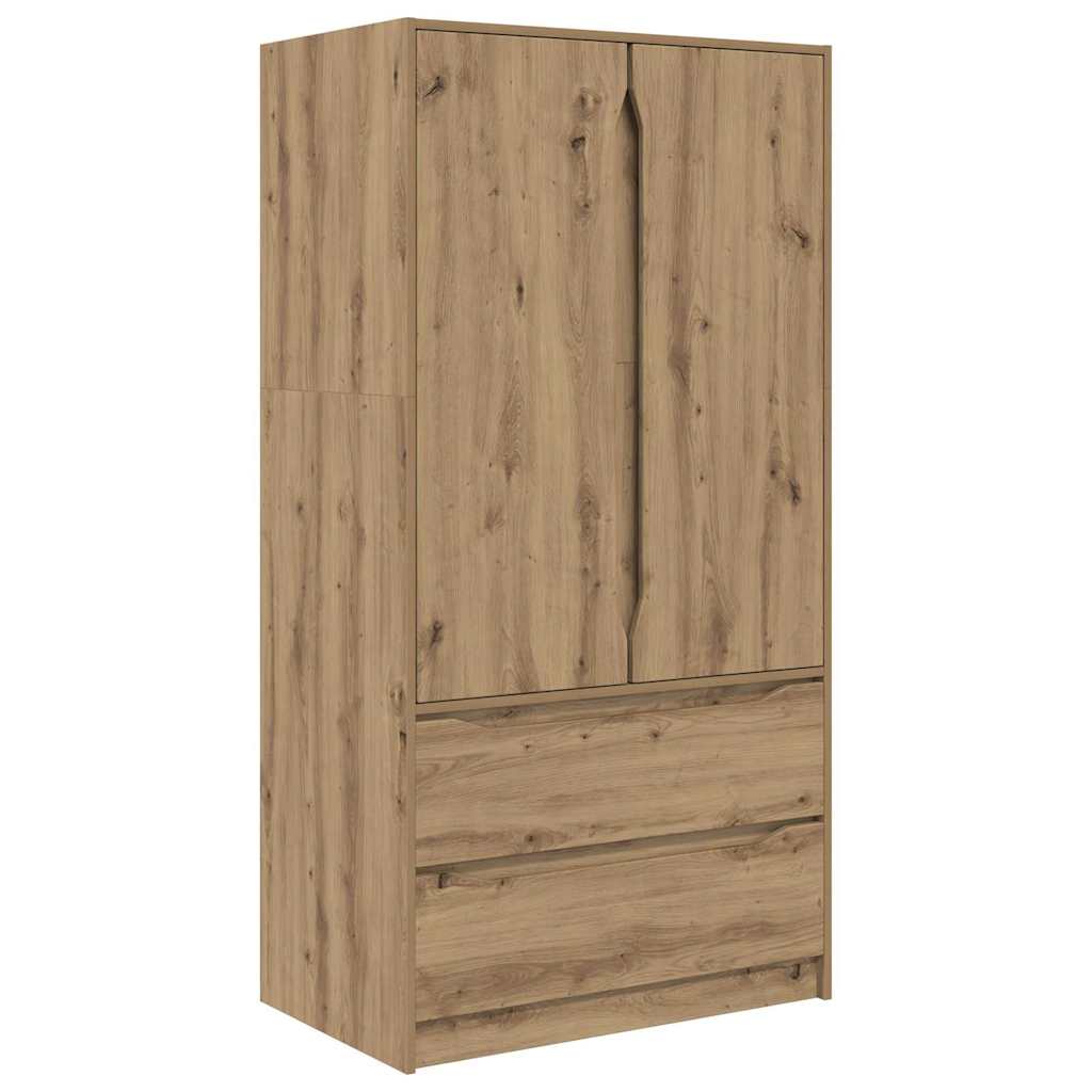 vidaXL Wardrobe Manual Artisan Oak 79.5 x 49 x 156 cm Engineered Wood