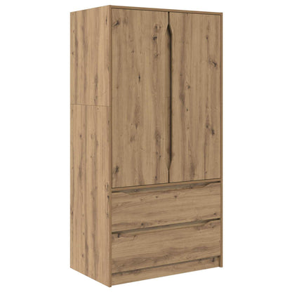 vidaXL Wardrobe Manual Artisan Oak 79.5 x 49 x 156 cm Engineered Wood